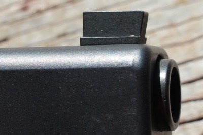 Meprolight's New Low-Light Sights The front sight has a forward facing slope. This allows it to be used for manipulation, too.