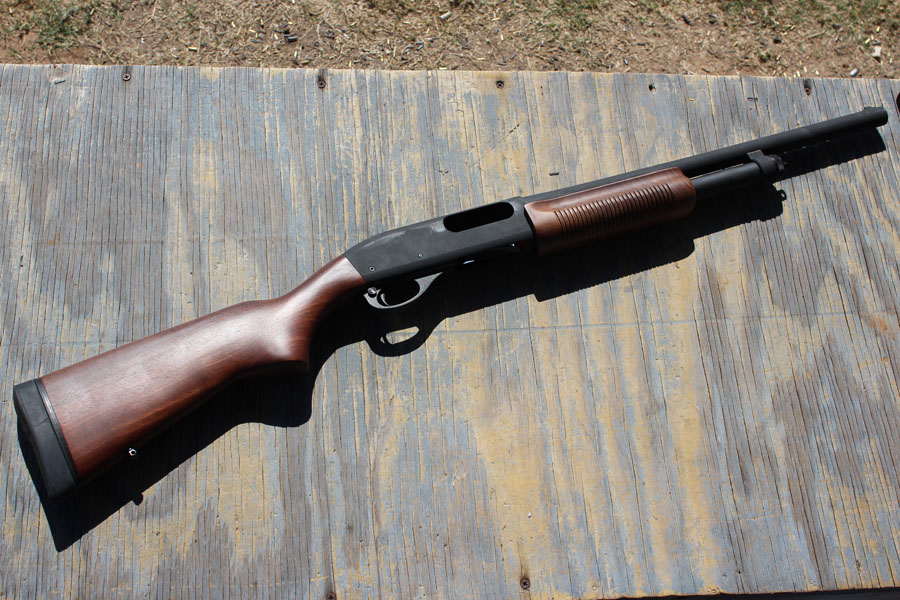 The unassuming Remington 870P (Police Magnum).