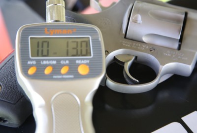 The double action pull is a little difficult for me because I don't naturally hold the gun so that more than my very tip of the index finger reaches the trigger, but it isn't a heavy pull at under 11lbs. Both pulls are consistent. 