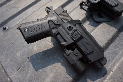 Recover 1911 Grips and Holster The holsters make carrying the Recover system as easy and reliable.