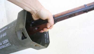 After about 4 months in the elements, this Mosin Nagant M44 came out of the cylinder can in the same condition it went it, with no desiccant or O2 absorber. 