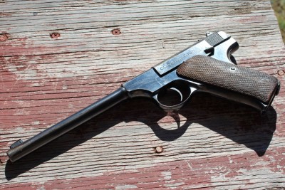 Colt Pre-Woodsman .22 LR Pistol. A lot of wear on the finish on this pistol. 