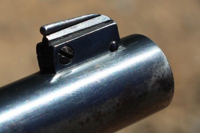 Old school front adjustable sight. 