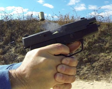 SIG SAUER’S Classic P225 Re-Born The higher bore axis of a SIG might increase muzzle lift a bit, but the P225-A1 manages it well with a stiff flat wire recoil spring, and fantastic ergonomics.