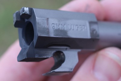 The caliber markings are clear, useful in a gun that might end up with modular options.