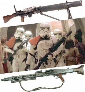 The Real Guns of Star Wars! Allied and Axis machine guns were transformed into the heavy blaster rifles of Star Wars.