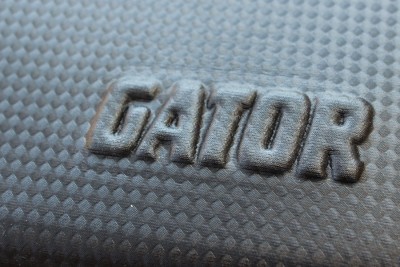 The Gator banding is prominent. While it may appeal to certain SEC fans, others--graduates of Florida's other flagship institution (like myself) have to live with it.
