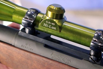 The Hi-Lux version of the old Redfield was mounted to an original M40 sniper rifle which is a bull barreled Remington 700 in .308. 
