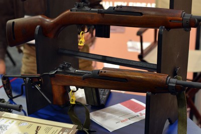 One regular and one paratrooper M1 Carbine from Inland.