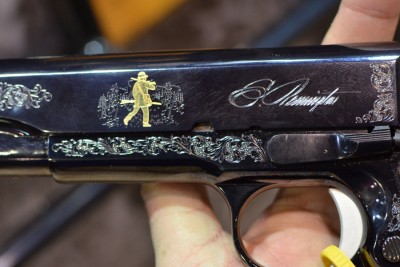 Remington Bicentennial Limited Editions - SHOT Show 2016 On the slide of the 1911 is the likeness and signature of Eliphalet Remington,