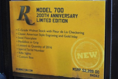 Remington Bicentennial Limited Editions - SHOT Show 2016 Info on the 700.