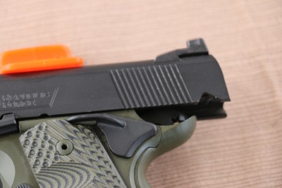 You'll notice the corrugations on the back of the slide for improved grip. 