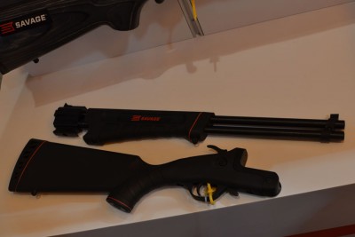 New Savage 22Mag. Semi-Auto + Takedown Model 42 - Shot Show 2016 The Model 42 Take-down, taken down.