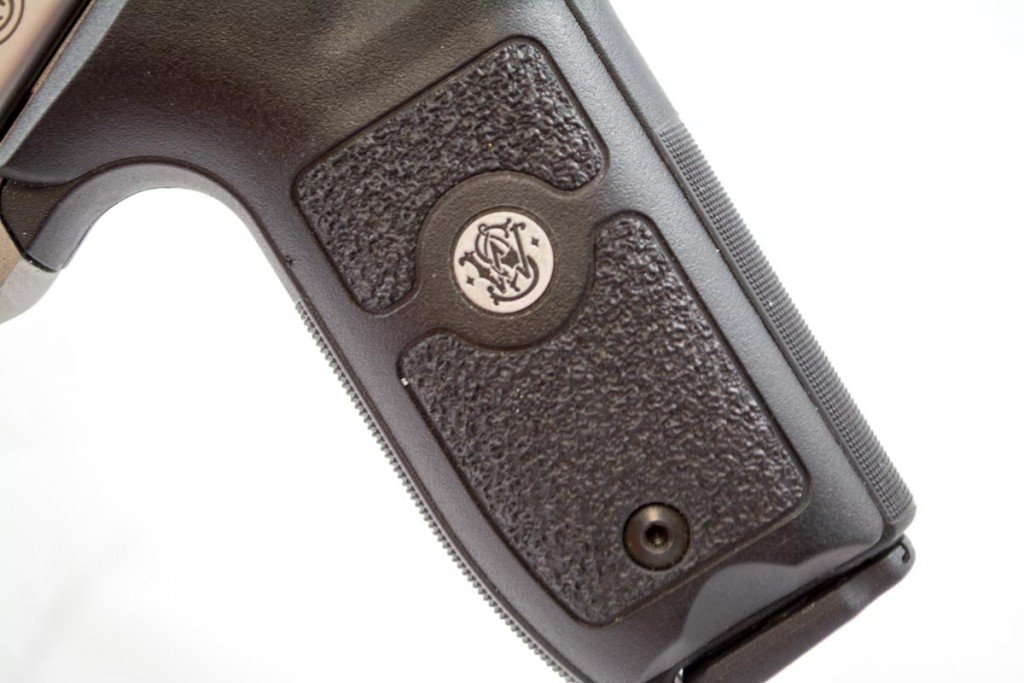 The polymer grip resembles that of the Model 22A.