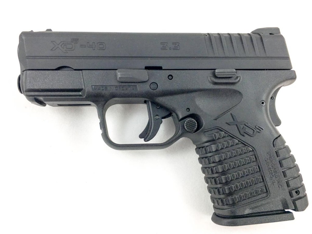 Springfield Armory XD-S .40 caliber, left side.