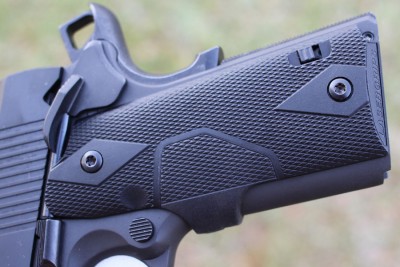 The Crimson Trace Grips offer a great... well grip. 