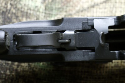 The mag latch is also easy to access, though it takes some adjustment for AR shooters. 