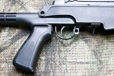 The safety is ambidextrous and very easy to disengage. 