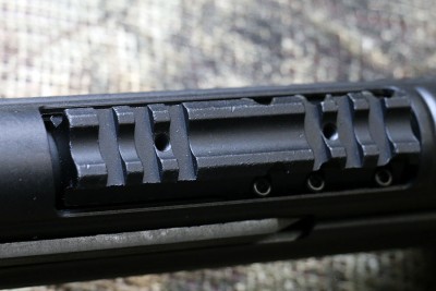 Forward rail mounts make attaching a scout scope easy.