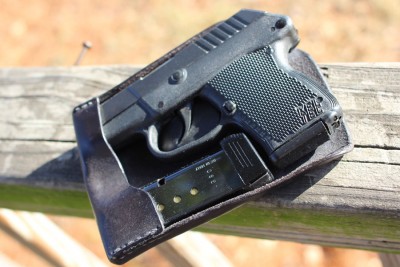 The P3AT in a Recluse holster. 