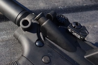 3 QD sling points on the rear of the receiver. 