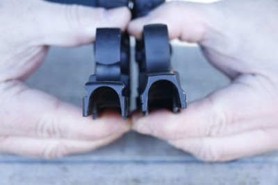 By removing the accessory rail they have been able to melt the frame for easier carry.