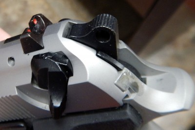 The old safety in the safe position.