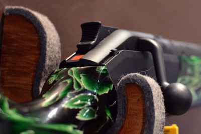 Incredible Colors for the Blaser R8 Rifles -- SHOT Show 2016 The safety is easy to see.