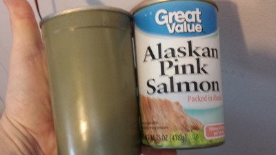 This actual project of canning salmon is a joke. I pay $6 a pound with skin on, which I have to remove. This can is $2.24 at Walmart.