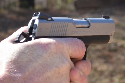 The EMP is a 1911 at heart, but it has been built for the 9mm and .40, and not simply converted from the .45 ACP.
