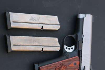 Enhanced Micro Pistol (EMP) from Springfield Armory The 9mm with all three of its mags.