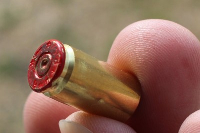 9mm over-pressure test round. Do not reload.