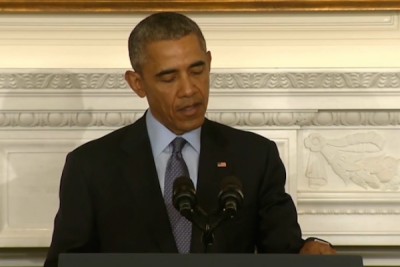 President Obama, once again opening his yapper about the need to "do more" to stop gun violence. 