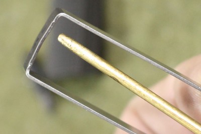 Deformed bottom rear of trigger bow