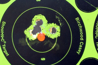 5 from 7 yards, aim adjusted slightly left.