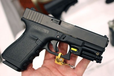 The GLOCK laser on a 19.