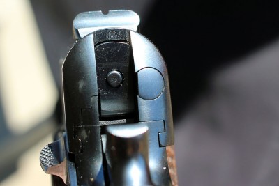 Turnbull Restoration of a 1911--Step by Step The back end, hammer cocked.