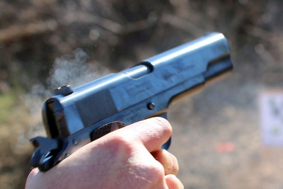 Turnbull Restoration of a 1911--Step by Step The recoil is harder to control with the slick blue on the grip.