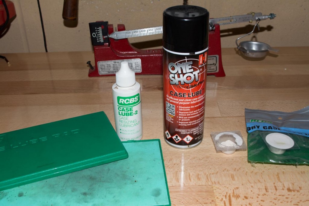 When resizing bottleneck cartridges, you need to lube the cases first. It's kinda messy.
