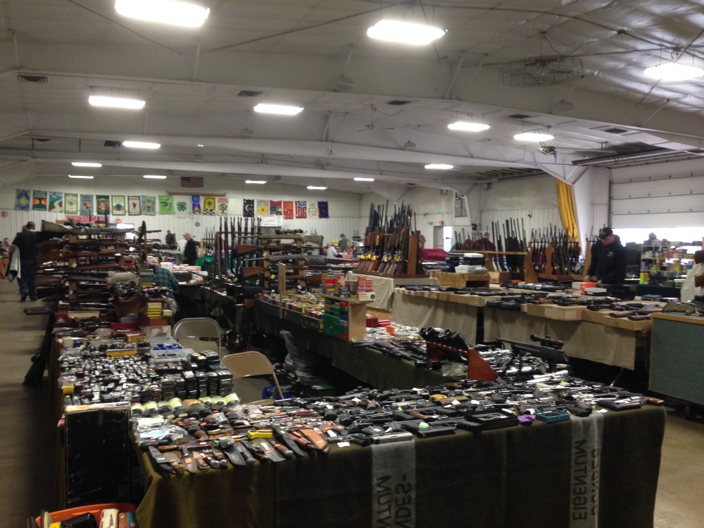 The gun show can be like a themed garage sale, but you're competing with a lot of others sellers for attention.