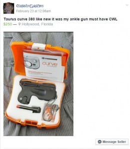 It is tragic to see people insist on using the now banned Facebook boards to get less and less for their guns.  There are only a handful of people still offering to buy the guns being advertised. Apparently people are afraid of breaking the policy by buying, not just selling. This guy could get a lot more for this gun on GunsAmerica.
