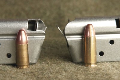 Left to Right 9mm Magazine 38. Super Magazine