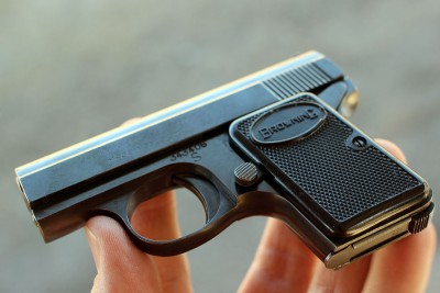 As an import, the gun is covered in stamps. 