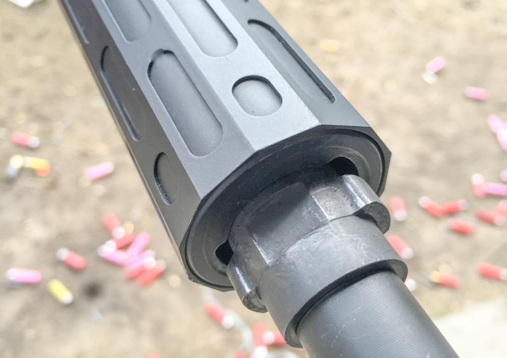 The suppressor will only mount one way as the lugs are different sizes.