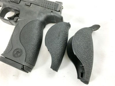 The M&P 45 Threaded Kit ships with three different backstrap inserts for small, medium and large grip size adjustments. 