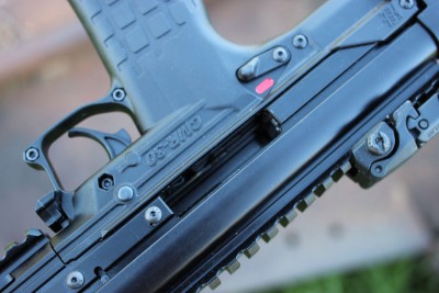 The open chamber. Clearing a jam would be cumbersome, but brass ejects very well. 