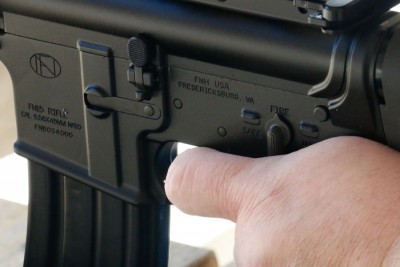 The trigger is within military specs breaking at 5.5 pounds with a minimal take-up 