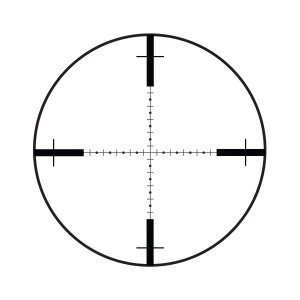 Crosshairs the Burris XTRII 210 scope hashes are one, mill dot (dots are half increments)