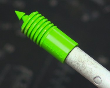 In addition to each caliber being a different color for easy identification, the caliber is marked on each part.