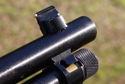 Note how the new sight and magazine tube connect with dovetails. 